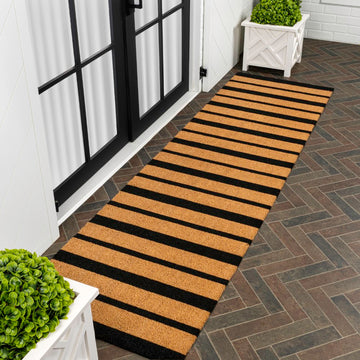 Hadley Modern Classic Ticking Stripe Coir Area Rug
